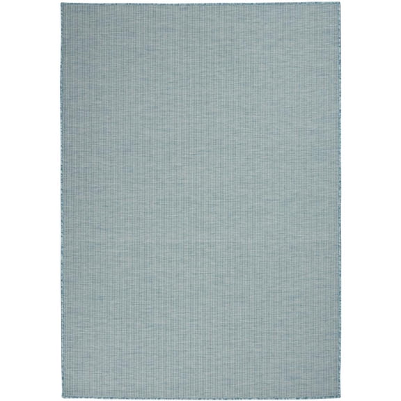 4' X 6' Aqua Power Loom Area Rug
