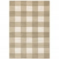 thumbnail image 1 of 4' X 6' Beige And Ivory Geometric Power Loom Stain Resistant Area Rug, 1 of 10