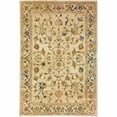 thumbnail image 1 of HomeRoots 4' X 6' Beige Gold And Teal Oriental Power Loom Stain Resistant Area Rug, 1 of 10