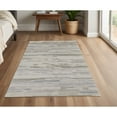thumbnail image 1 of 4' X 6' Ivory Tan And Brown Abstract Power Loom Distressed Stain Resistant Area Rug, 1 of 10