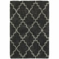 thumbnail image 1 of 4' X 6' Charcoal And Grey Geometric Shag Power Loom Stain Resistant Area Rug, 1 of 5