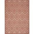 thumbnail image 1 of 4' X 6' Coral Orange Argyle Indoor Outdoor Area Rug, 1 of 6