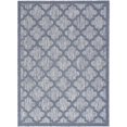 thumbnail image 1 of 4' X 6' Denim Blue Ikat Indoor Outdoor Area Rug, 1 of 6
