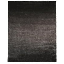 HomeRoots 4' X 6' Gray And Black Shag Tufted Handmade Area Rug