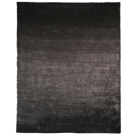 HomeRoots 4' X 6' Gray And Black Shag Tufted Handmade Area Rug