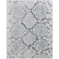 thumbnail image 1 of HomeRoots 4' X 6' Silver Gray And Blue Animal Print Power Loom Distressed Area Rug, 1 of 10