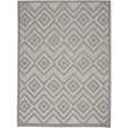 thumbnail image 1 of 4' X 6' Silver Grey Argyle Indoor Outdoor Area Rug, 1 of 6
