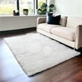 thumbnail image 1 of 4' x 6' White Sheepskin Washable Area Rug, 1 of 5