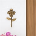 thumbnail image 1 of HomeRoots 612084 4 in. Antiqued Gold Cast Iron Flower Wall Hook, 1 of 1