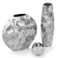 thumbnail image 1 of 4" x 4" x 14" Rough Silver, Barrel - Vase, 1 of 2