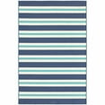 thumbnail image 1 of 4' X 6' Blue Geometric Stain Resistant Indoor Outdoor Area Rug, 1 of 5