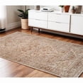 thumbnail image 1 of HomeRoots 570952 4 x 6 ft. Beige & Brown Floral Medallion Rectangle Area Rug with Fringe, 1 of 1