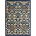 thumbnail image 1 of HomeRoots  4 x 6 ft. Blue Floral Power Loom Rectangle Area Rug - Blue - 4 x 6 ft., 1 of 1