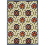 Mainstays 6'x9' Navy Tropical Palm Outdoor Area Rug - Walmart.com