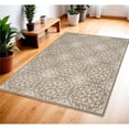 thumbnail image 1 of HomeRoots 563955 4 x 6 ft. Floral Non Skid Rectangle Area Rug, Taupe & Ivory, 1 of 1