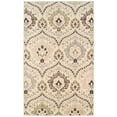 thumbnail image 1 of HomeRoots  4 x 6 ft. Floral Stain Resistant Rectangle Area Rug - Ivory - Gray & Olive, 1 of 1