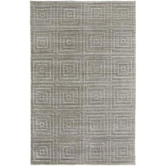 HomeRoots 4 x 6 ft. Gray & Silver Striped Hand Woven Rectangle Area Rug - Gray and Silver - 4 x 6 ft.