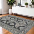 thumbnail image 1 of HomeRoots 574691 4 x 6 ft. Medallion Traditional Rectangle Area Rug, Blue & Gray, 1 of 1