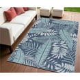 thumbnail image 1 of HomeRoots 552516 4 x 6 ft. Navy Blue Sky Blue & Ivory Palm Leaf Indoor & Outdoor Rectangle Area Rug, 1 of 1