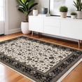 thumbnail image 1 of HomeRoots 574853 4 x 6 ft. Oriental Rectangle Area Rug with Fringe, Ivory, 1 of 1