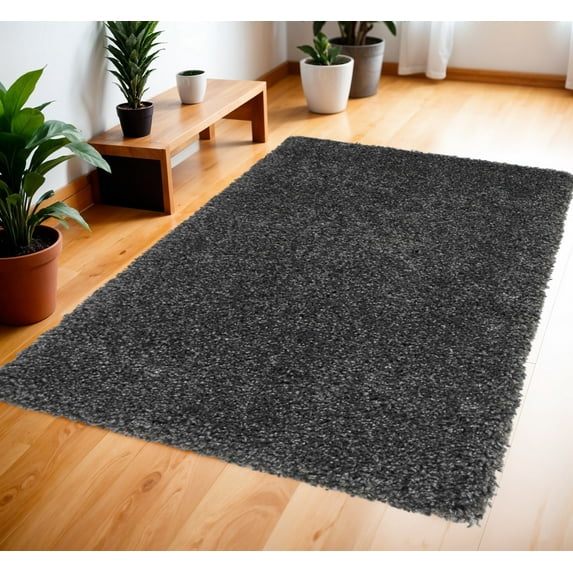 4' X 6' Gray Shag Area Rug