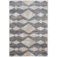 thumbnail image 1 of HomeRoots  4 x 6 ft. Tan Ivory & Blue Chevron Power Loom Stain Resistant Rectangle Area Rug - Tan Ivory and Blue - 4 x 6 ft., 1 of 1