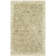 thumbnail image 1 of HomeRoots 575756 4 x 6 ft. Wool Geometric Hand Tufted Rectangle Area Rug, Green & Ivory, 1 of 1
