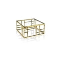 thumbnail image 1 of 40" Gold And Clear Glass Square Coffee Table, 1 of 5