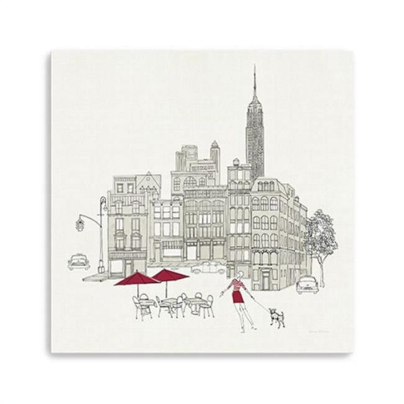 NYC Cafline Work Unframed Canvas Print Wall Art 40"x40"