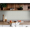 thumbnail image 1 of HomeRoots 400398 7 x 7 in. Sage Gray Fleur Removable Peel & Stick Tiles, 1 of 9