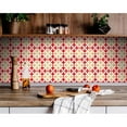 thumbnail image 1 of HomeRoots 400405 4 x 4 in. Roja Hola Red Removable Peel & Stick Tiles, 1 of 3