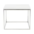 thumbnail image 1 of HomeRoots 400527 Modern Gloss & Chrome Cube Side Table, White, 1 of 3