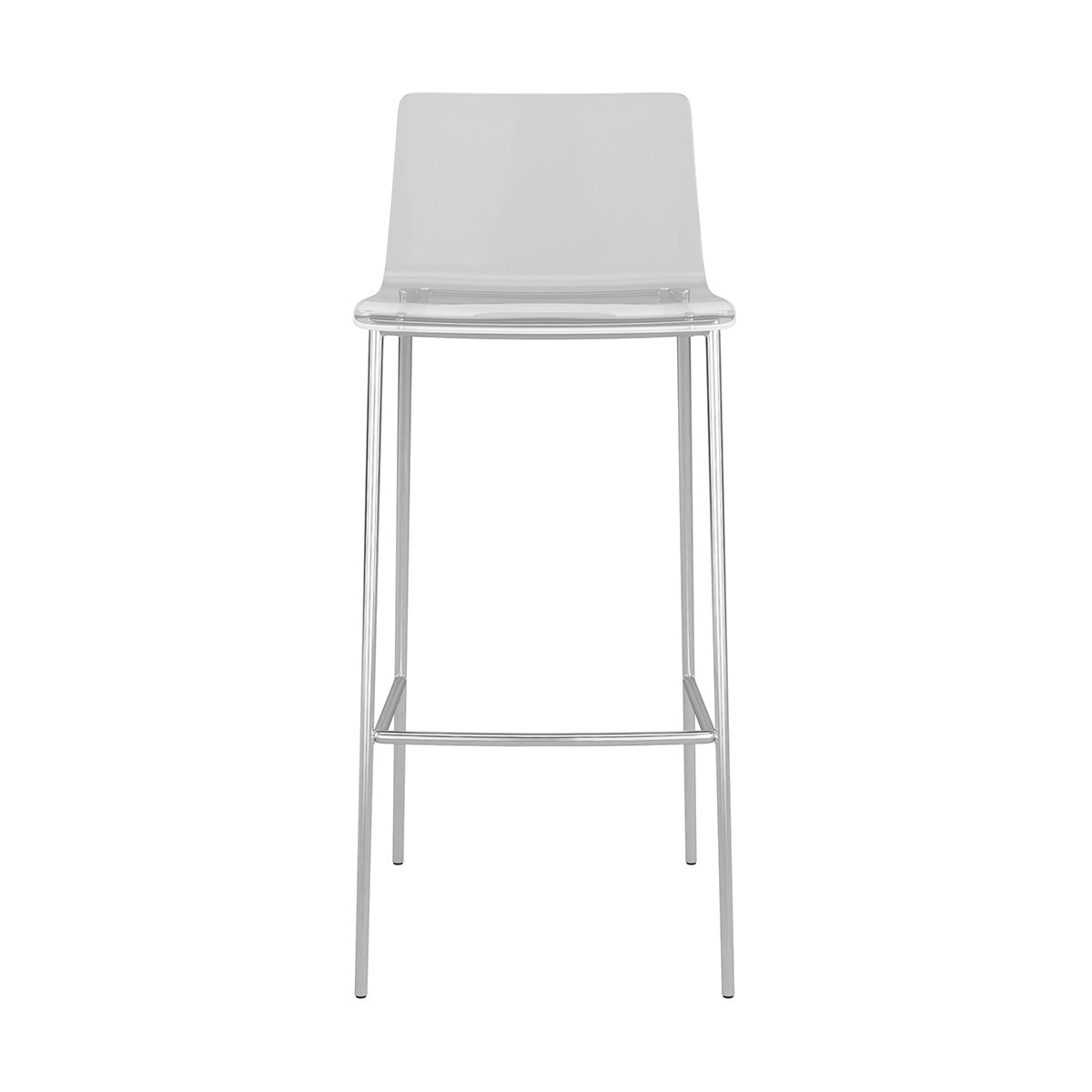 Set of Two Contemporary Acrylic and Nickel Bar Stools Walmart
