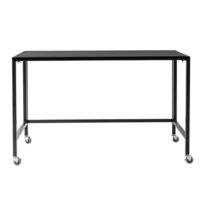 HomeRoots 400742 Minimalist Metal Folding Table Desk, Black