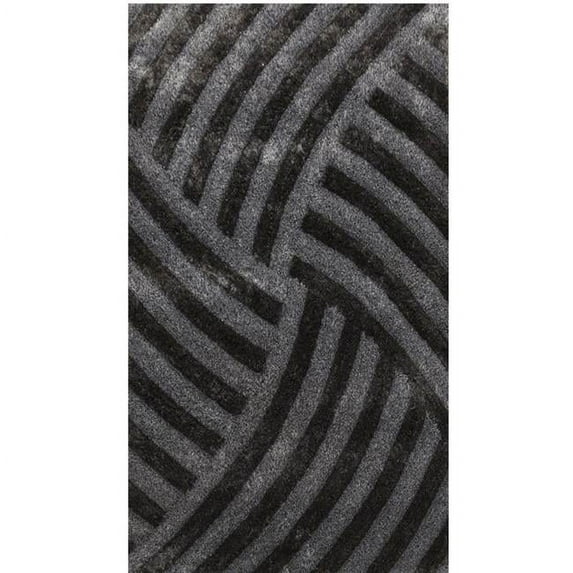 5’ x 7’ Dark Gray Geometric Illusion Area Rug