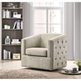thumbnail image 1 of Claire SmartBuy Swivel Barrel Accent Chair Grey, 1 of 2