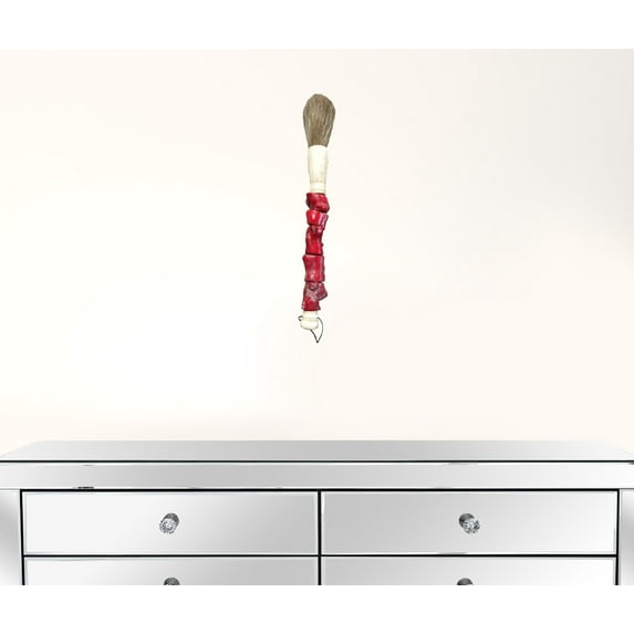 HomeRoots 401523 1.5 x 14 x 1.5 in. Red Chunky Coral Decorative Calligraphy Brush