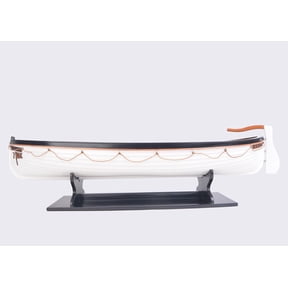HomeRoots 401896 6 in. RMS Titanic Lifeboat Hand Painted Decorative Boat, Brown & White