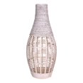 thumbnail image 1 of White Bamboo and Rope Floor Vase, 1 of 7