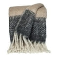 thumbnail image 1 of Boho Chic Blue and Brown Chevron Handloomed Throw Blanket, 1 of 3