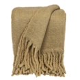 thumbnail image 1 of Luxury  Brown Handloomed Throw Blanket, 1 of 4