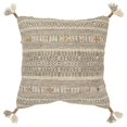 thumbnail image 1 of Natural Beige Striped Textural Throw Pillow, 1 of 3