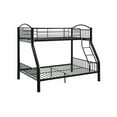 thumbnail image 1 of HomeRoots 403932 Black Traditional Twin Over Full Size Bunk Bed, 1 of 5