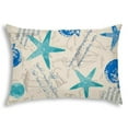 thumbnail image 1 of HomeRoots 408455 20 x 14 x 5 in. Blue & Gray Boat Blown Seam Coastal Lumbar Indoor & Outdoor Pillow, 1 of 3