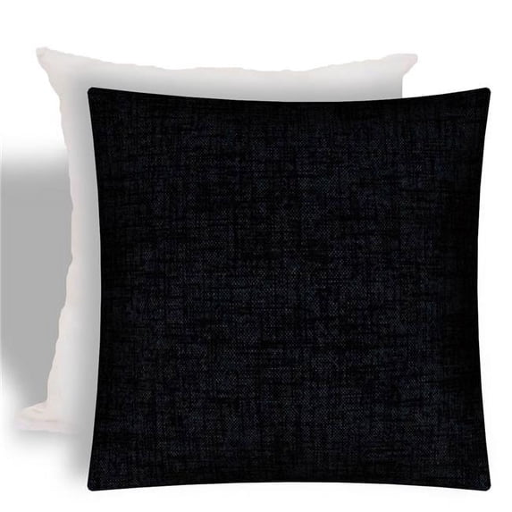 HomeRoots 408966 17 x 17 x 2.5 in. Gray & Black Zippered Solid Color Throw Indoor & Outdoor Pillow
