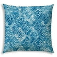 thumbnail image 1 of HomeRoots 409349 20 x 20 x 6 in. Blue & White Blown Seam Ikat Throw Indoor & Outdoor Pillow, 1 of 3