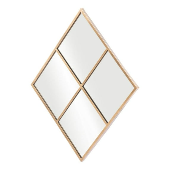 Gold Diamond Steel Framed Accent Mirror