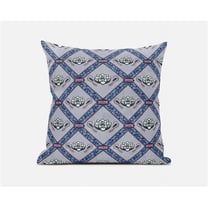 HomeRoots 411918 5 x 20 x 20 in. Gray & Pink Blown Seam Geometric Indoor & Outdoor Throw Pillow