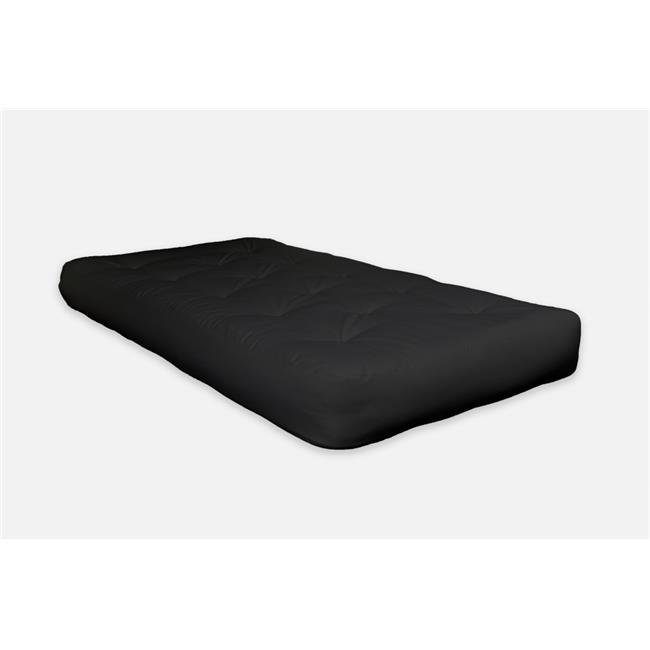 HomeRoots 415496 8 ft. Black Double Foam Full Futon Mattress