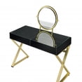 thumbnail image 1 of HomeRoots 42" Black and Gold Mirrored Dresser, 1 of 7
